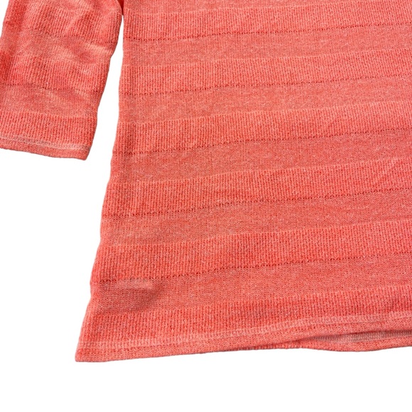 Miss Me Womens Sz Medium Bright Coral 3/4 Sleeve Knit Hooded Lightweight Sweater - Picture 12 of 16
